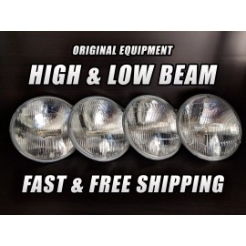 Vintage Original Parts OE Front Halogen Headlight Bulb for Pontiac Firebird 1967-1969 High Low Beam x4
