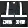 Conspiracy Tee Security Safety Vest, Black, Reflective Design, High Visibility