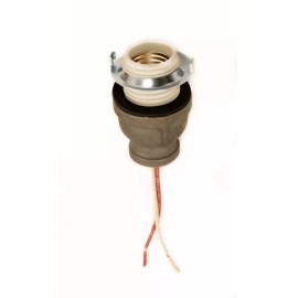 ZAL Steampunk Shade Lamp holder.Black Pipe fitting Porcelain threaded Socket 3/4"NPT