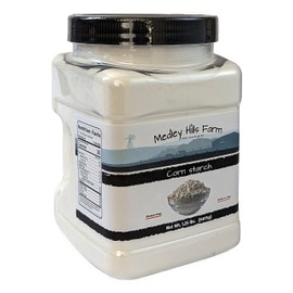 Corn starch by Medley hills farm 1.25 lbs. in Reusable Container - 100% Pure Corn Starch powder - Great Thickener for Sauces, Soups, and Gravies - Non-GMO - Gluten-Free