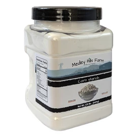 Corn starch by Medley hills farm 1.25 lbs. in Reusable Container - 100% Pure Corn Starch powder - Great Thickener for Sauces, Soups, and Gravies - Non-GMO - Gluten-Free
