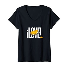 Women's I Love Cachapas - Venezuela Traditional Food T-Shirt with V-Neck, black