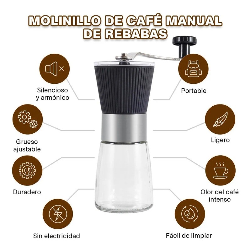 Molino Café Manual Molinillo Especias Cerámica Portátil