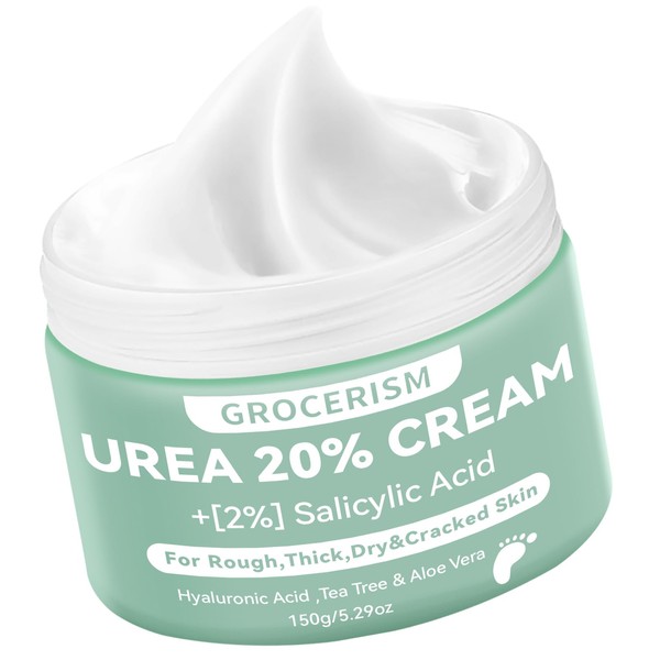 Grocerism Urea Cream 20 Percent For Feet Plus 2% Salicylic