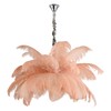DHFHFMDCJDNN Modern Feather Chandelier for Bedroom, Pink Feather Ceiling Light