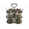 Condiment Holder, Condiment Tray, 4 Condiment Jar and 4 Small