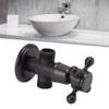 Angle Stop Valve Retro Copper Cross Handle Water Stop Valve