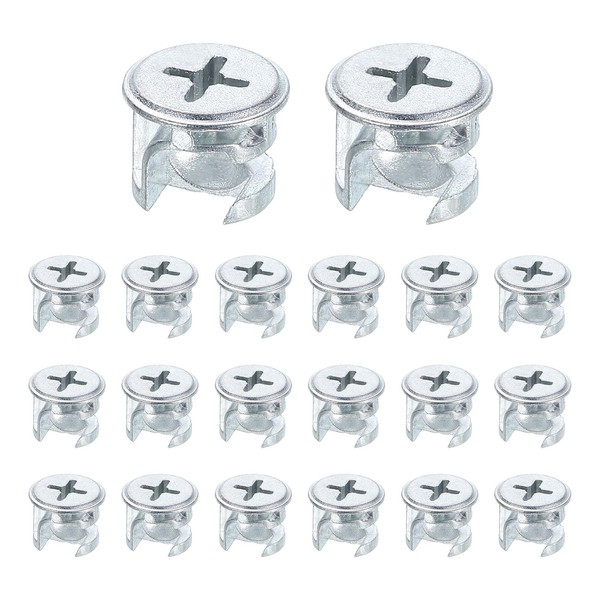sourcing map Furniture Cam Lock Fasteners 12 x 10mm, 20Pcs
