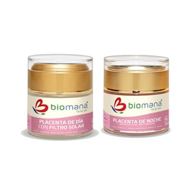 Dúo Placenta: crema de día con FPS 50+ y crema de noche