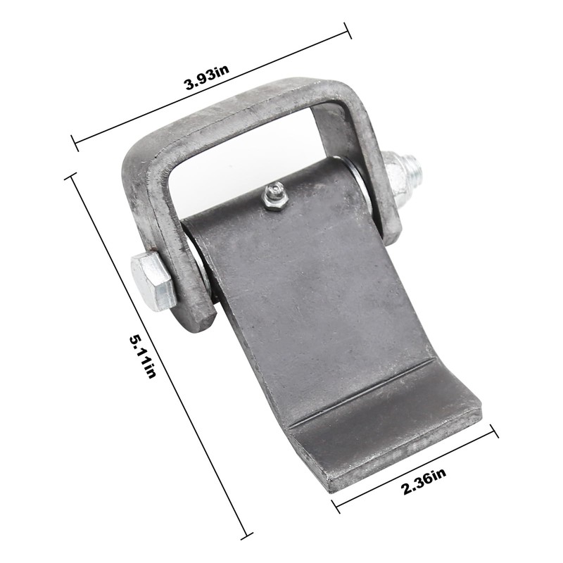 Heavy Duty Steel Dump Trailer Hinges Strap Style Short Leaf,