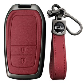 KUNIO Key Case Fits Toyota Yaris Cross Yaris Hybrid Rav4 Aygo GR 2020 2021 2022 2023 Key Protector Zinc Alloy Key Case Key Case Key Ring 2 Buttons Red
