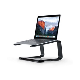Griffin Elevator Laptop Stand - Ergonomic Computer Riser & Laptop Mount Made of Sturdy Brushed Aluminum - Supports Posture & Elevates Workspace with a Minimal Design, Black (2.5 Oz)