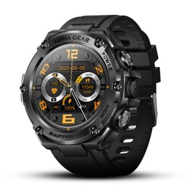 ALPHAGEAR ALPHAGEAR Raptor PRO Smartwatch for iPhone & Android, Rugged Smart Watch (Answer/Make Call), Wellness Tracker with 1.58" AMOLED Screen, 10-14 Days Battery, 5 ATM (2xScreen Protector Included)