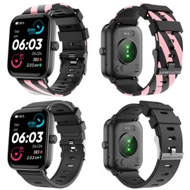 Fashion Smartwatch Women's with Phone Function [2 Watch Straps], Alexa Built-in Smart Watch, IP68 Waterproof Sports Watch with Heart Rate Sleep Monitor Pedometer, 1.8 Inch Fitness Watch for iOS