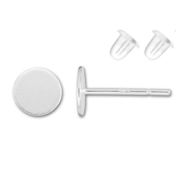 20pcs Adabele Authentic 925 Sterling Silver Earring Posts Findings 0.7mm