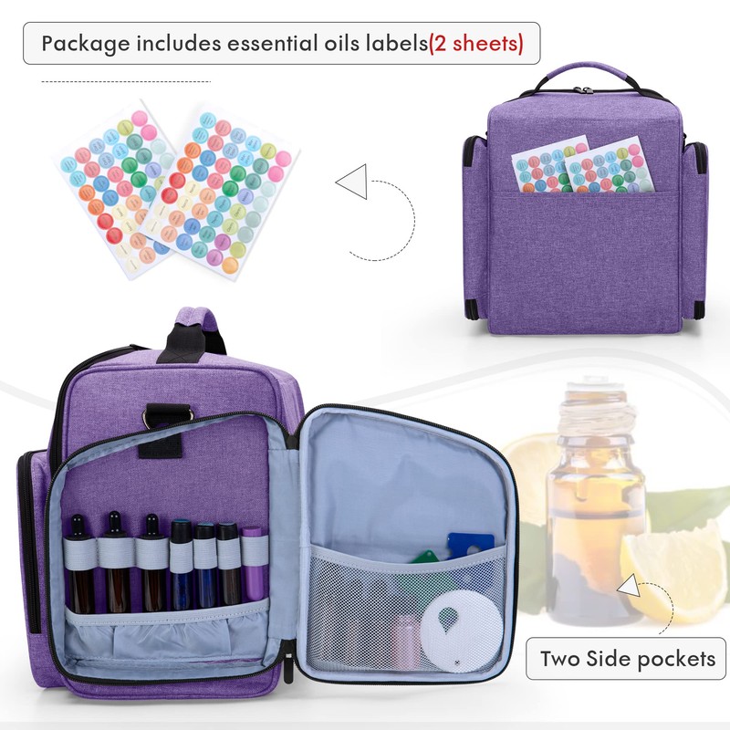 BAFASO Essential Oil Storage with 2 Sheet Labels, Essential Oil
