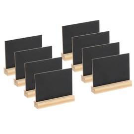 PATIKIL Mini Tabletop Chalkboard Signs, 8Pcs Small Chalkboard Signs with Easel Stand Double Side Wooden Rectangle Chalkboard for Food Labels Party Weddings Event Decorations