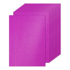 PATIKIL 10Sheets Purple Glitter Cardstock Paper, A4 250gsm Square Premium Sparkly Paper Craft Cardstock Paper for Scrapbook Card Making DIY Art Projects Wedding Party