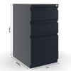 STAPLES 3-Drawer Vertical File Cabinet, Letter Size Documents, Lockable, 19.88"