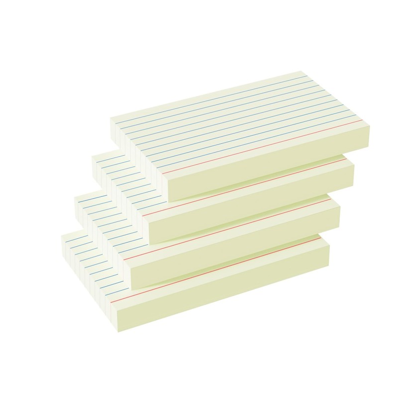Cream Index Cards 3x5, 200 Pack, Ruled Index Cards, Flash