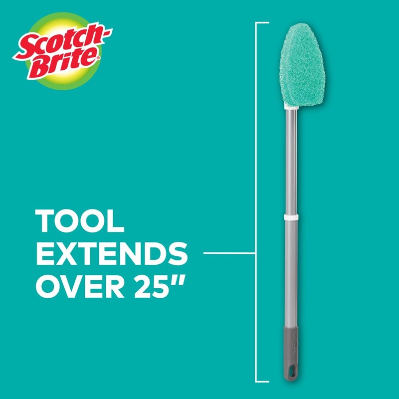 Scotch-Brite Extendable Tub & Tile Scrubber Kit, Includes 1 Handle