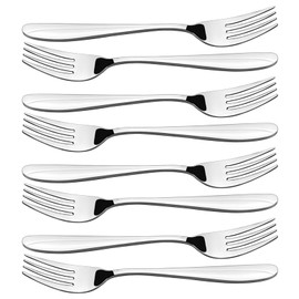 Ramddy 8 Pieces Stainless Steel Serving Forks, Large Buffet Serving Forks for Dinner, 24 CM