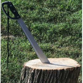 Snake Eye Tactical Full Tang Two Tone Handle Silver Sawback Fixed Blade Machete