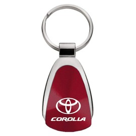 Au-TOMOTIVE GOLD Teardrop Key Fob for Toyota Corolla (Burgundy)