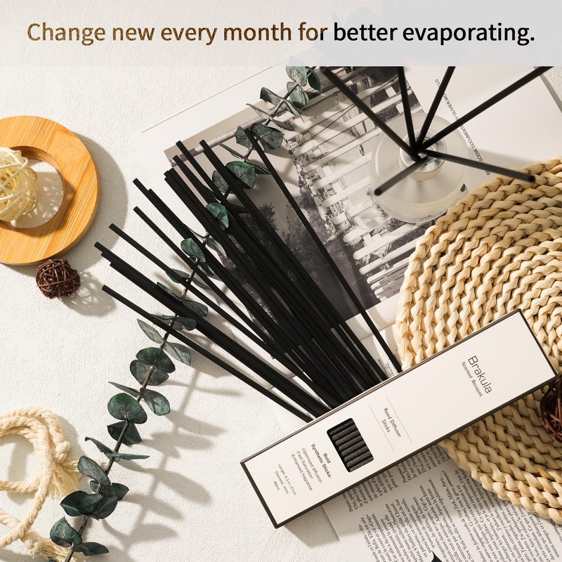 Brakula Reed Diffuser Sticks - 48Pcs Black