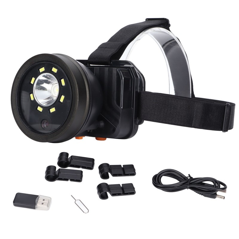Headlamp Body Camera Wearable Portable Waterproof 1080P HD Head Mounted