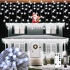Vynoblip Christmas Icicle Lights Outdoor,8 Modes Indoor Decor String Lights
