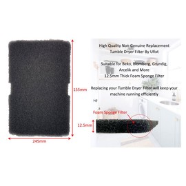 YOURSPARES For Grundig Tumble Dryer Evaporator Filter Sponge 2964840100 Pack Of 2