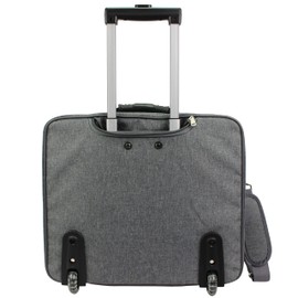 World Traveler Rolling 17-Inch Laptop Briefcase Computer Case, Grey, One Size