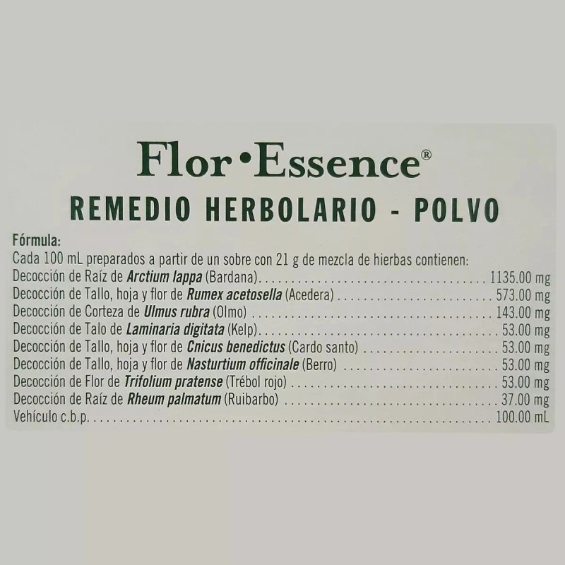 Suplemento Flor Essences 63 G Polvo Flora Herbolario
