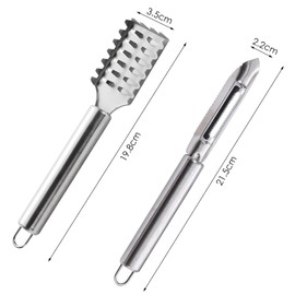 1 x Fish Scale Remover and 1 x Peeler, Home Kitchen Tools, Multitool, Stainless Steel Peeling Tool