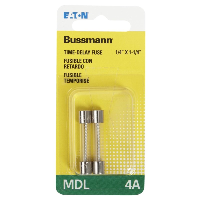 Bussman BP/MDL-4 4 Amp Glass Tube Time Delay Fuse 2