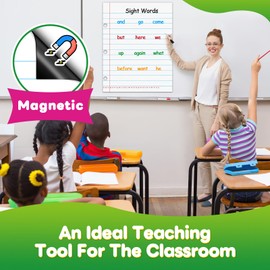 Laffunz Giant Magnetic Notebook Paper, Lined Chart White Board Paper, Dry Erase Reusable Whiteboard Notebook,Teacher Essentials Supplies for 1st 2nd 3rd Grade Elementary Classroom Must Haves