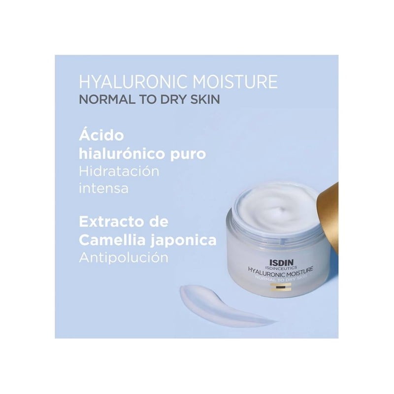 Crema facial Isdin con ácido hialurónico piel normal a seca