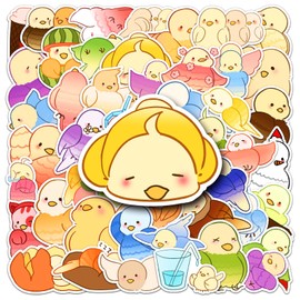 Parrot Stickers 50pcs Waterproof Cute Cartoon Bird Sticker for Water Bottle Laptop Skateboard Scrapbook Luggage Motorcycle Guitar Computer Car,Vinyl Funny Animals Stickers for Teens Girls Adults