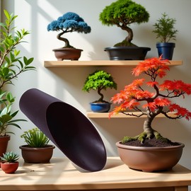 Coffee Color Bonsai Soil Scoops, Plastic Garden Soil Scoops,Garden Potted Plant Succulent Planting Tool Garden Gifts Garden Tool