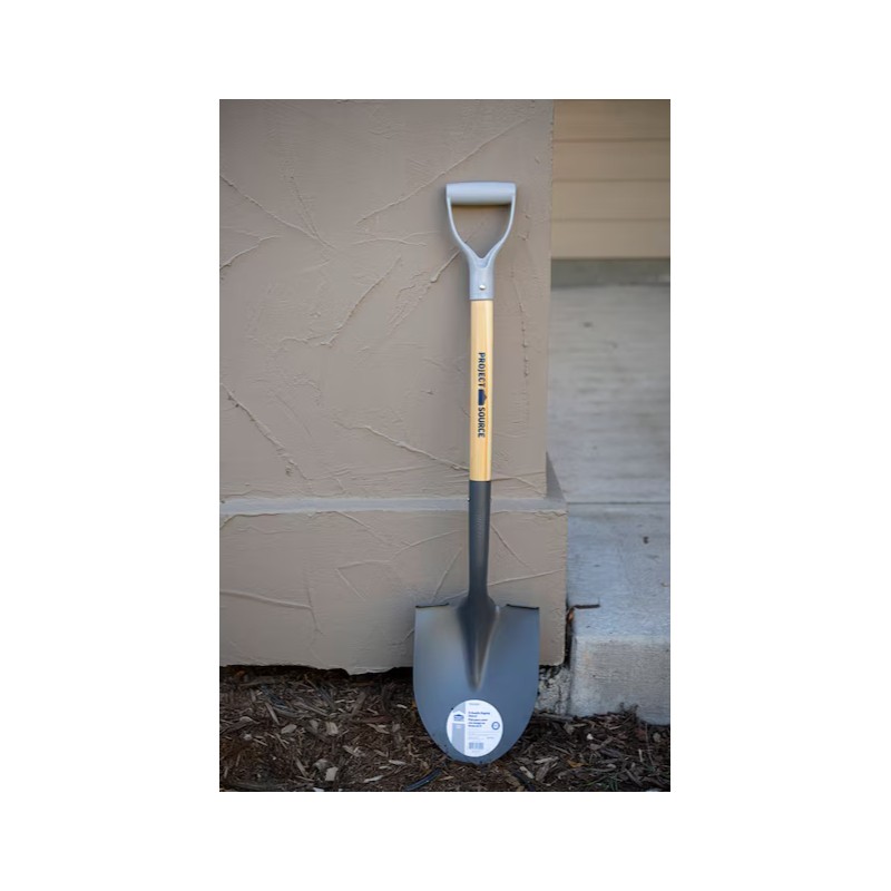 Project Source D-Handle Garden Shovel, Hardwood and Steel 19.75in 3351651