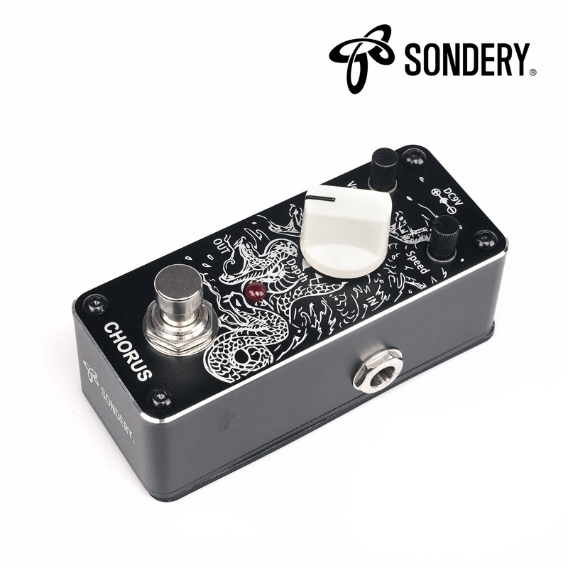 Sondery Chorus Pedal for Guitars, Mini Analogue Chorus Effect Pedal