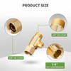 Litorange Lead-Free 1 PCS Brass Angle Stop Add-A-Tee Valve 3/8"