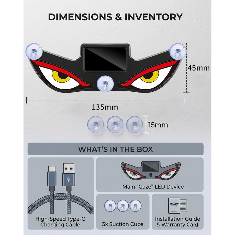 Solar Powered Devils Eyes LED Car Light, Devil Eyes Lights