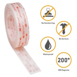 CANOPUS Dual Lock SJ3560 Extra Strong (25.4 mm x 1.8 m), Waterproof Velcro Tape, Pressure Closure, 5X Stronger than Velcro Tape and Hook Tape, Transparent