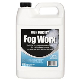 FogWorx Extreme High Density Fog Juice Gallon - Long Lasting, High Output, Odorless Water Based Fog Machine Fluid - for 400 Watt to 1500 Watt Machines