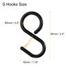 QUARKZMAN Pack of 6 S Hooks 2.4 Inch Plastic Hanging