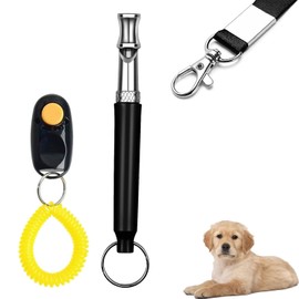 YilulvDeng Dog Training Kit,Dog Whistle to Stop Barking Neighbors Dog,Dog Clicker for Training,Adjustable Ultrasonic Silent Dog Whistle(Black).