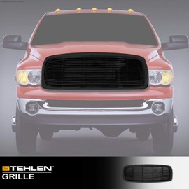 Stehlen 642167820598 Compatible With 2002-2005 Dodge Ram 1500/2003-2005 2500 3500 Horizontal Front Hood Bumper Grille - Glossy Black