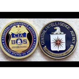 cia 2pcs Special Agent CIA Central Agency Office In Charge One Copper One Gold